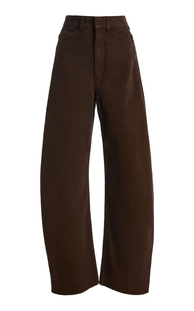 Rigid High-Rise Curved-Leg Jeans