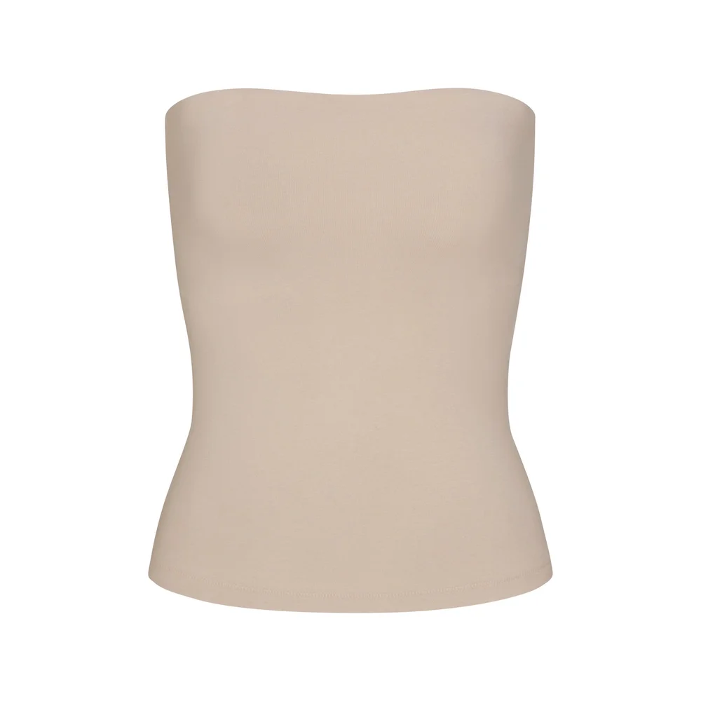 COTTON JERSEY TUBE TOP | STONE