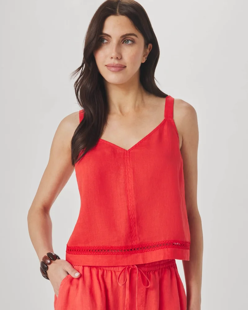 Stella Linen Trim Tank