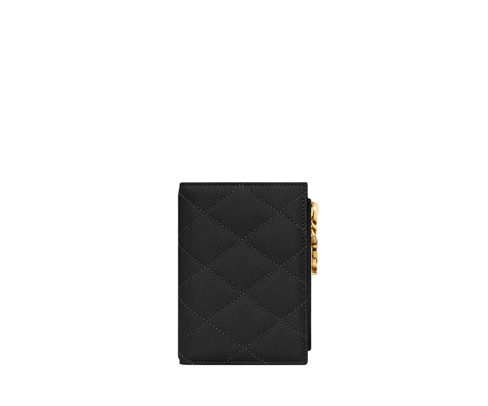 Cassandre Bijou Bi-Fold Wallet in Grain De Poudre Leather