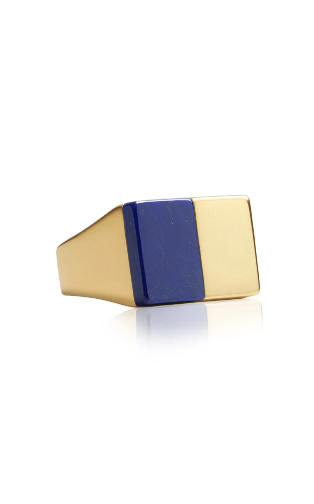18K Yellow Gold Paradox Ring Lapis Lazuli