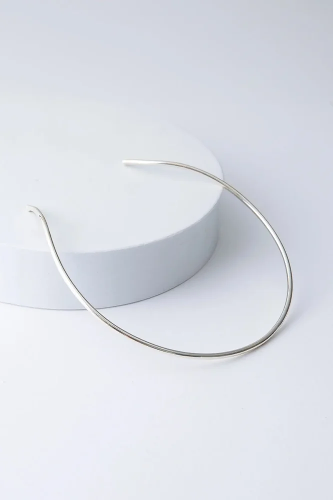 Sleek Silver Collar