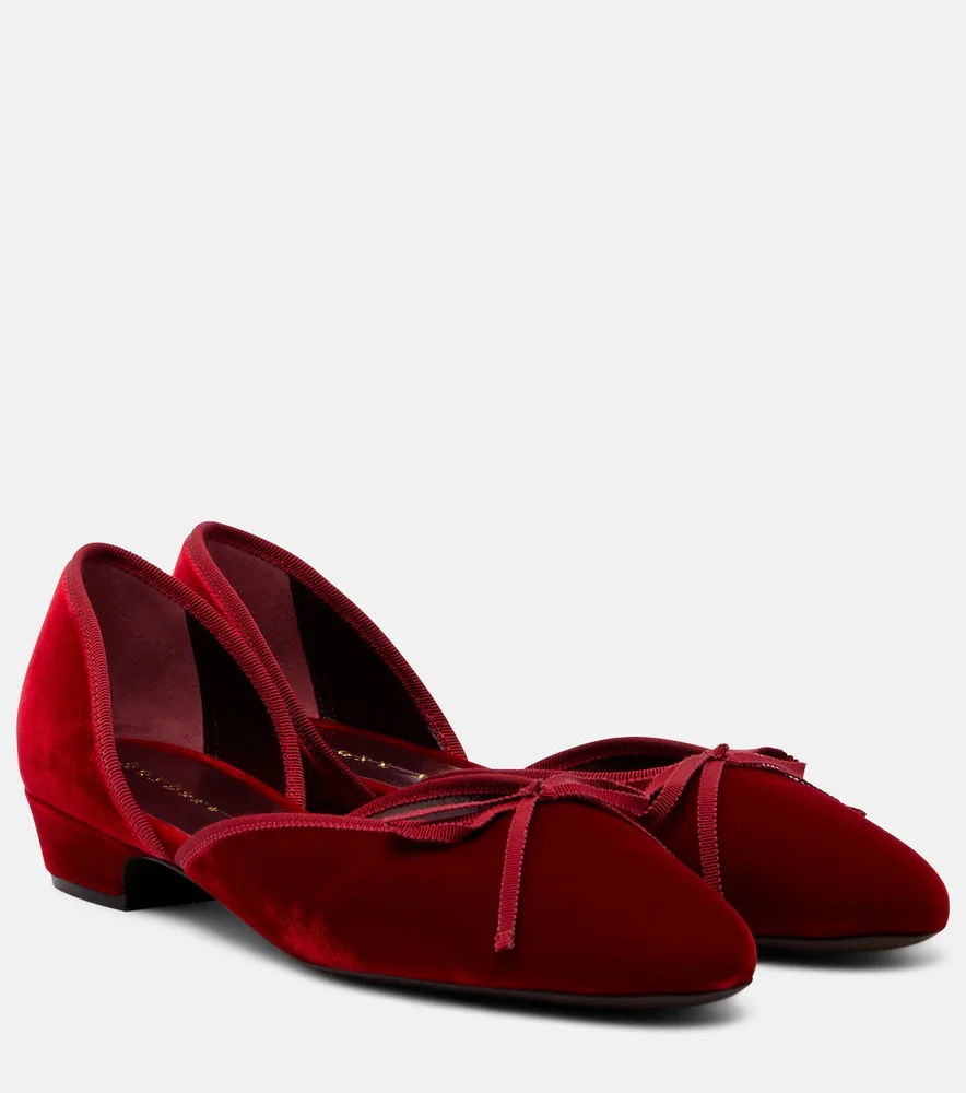24/7 velvet ballet flats