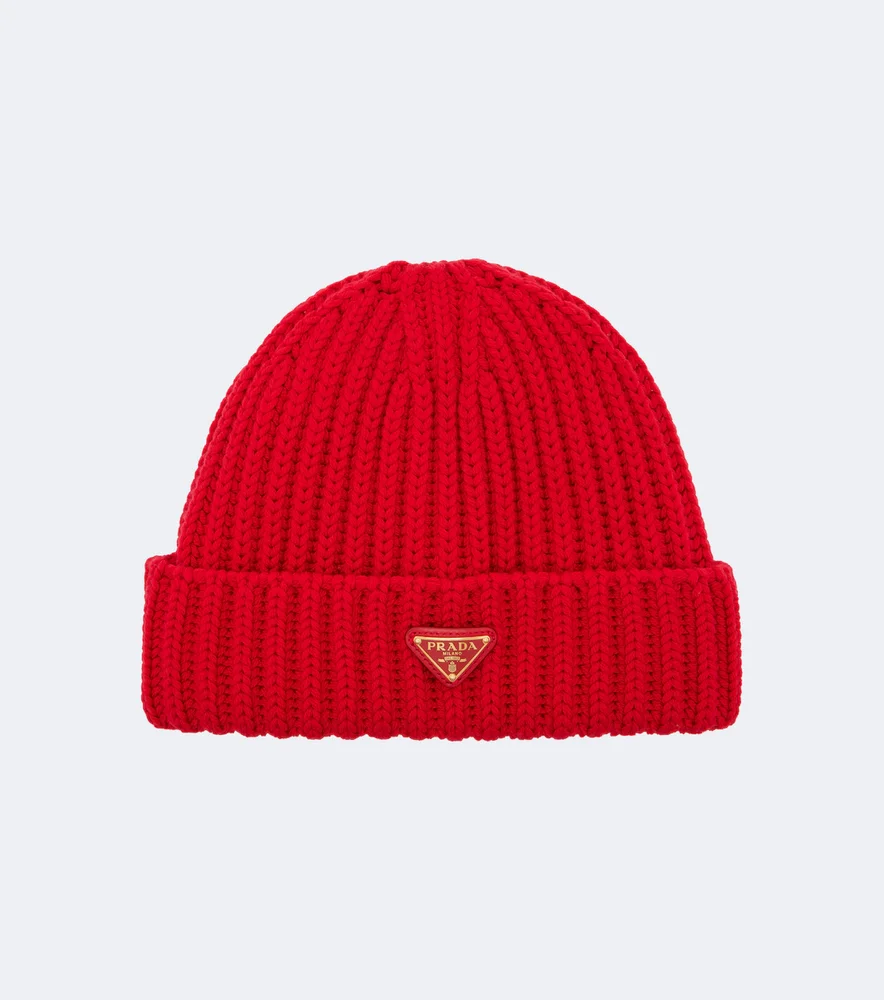 Ribbed-knit virgin wool beanie