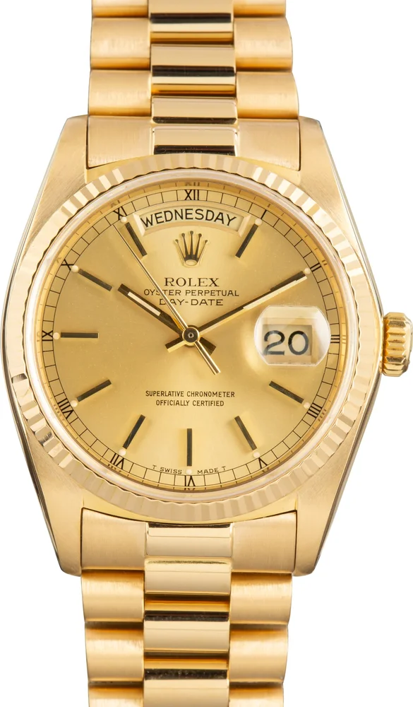 Pre-Owned Day-Date 36 Ref 18038 Champagne Dial