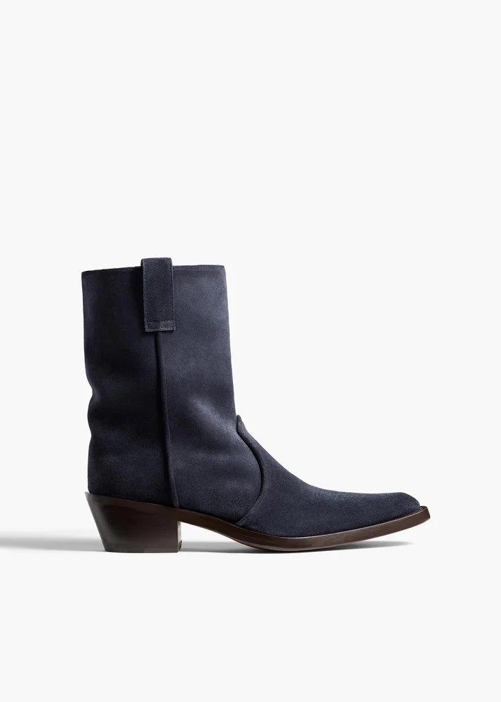 Clive Ankle Boot in Midnight Navy Suede
