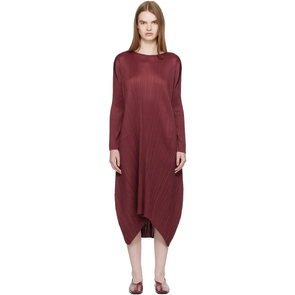 Burgundy Monthly Colors October Midi Dress