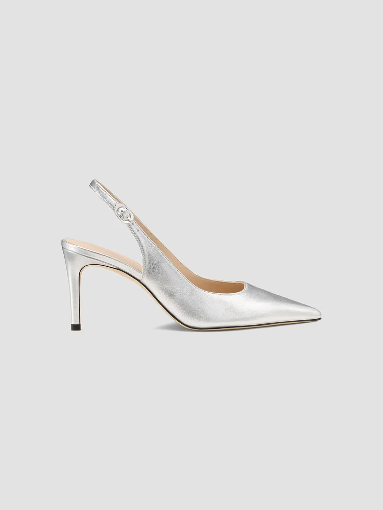 Power 75MM Leather Slingback Pumps