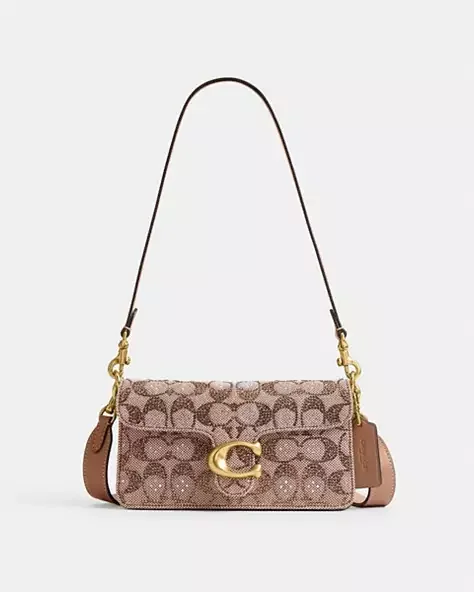 Soft Tabby Shoulder Bag 20 In Crystal Signature Jacquard