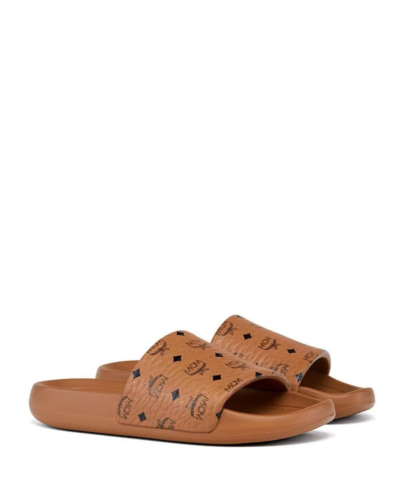 Monogram Print Rubber Slides