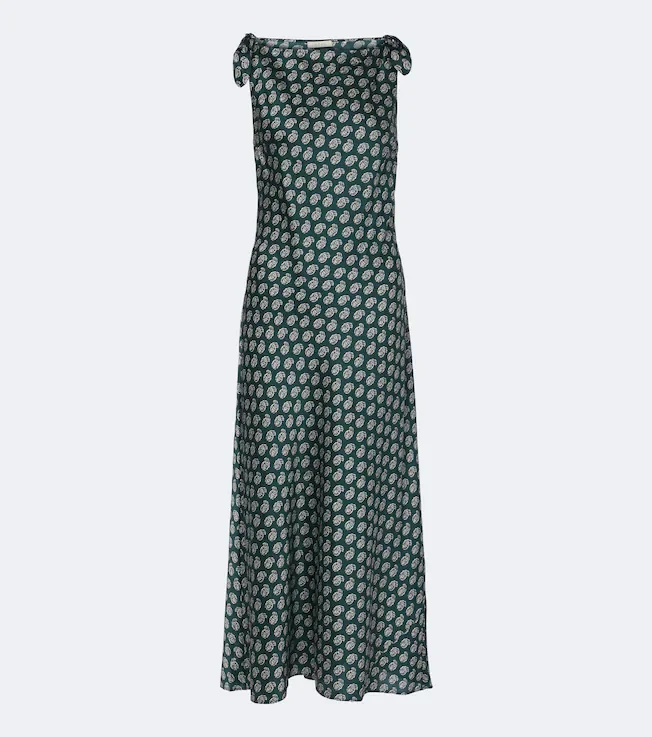 Mariselle paisley silk-blend midi dress