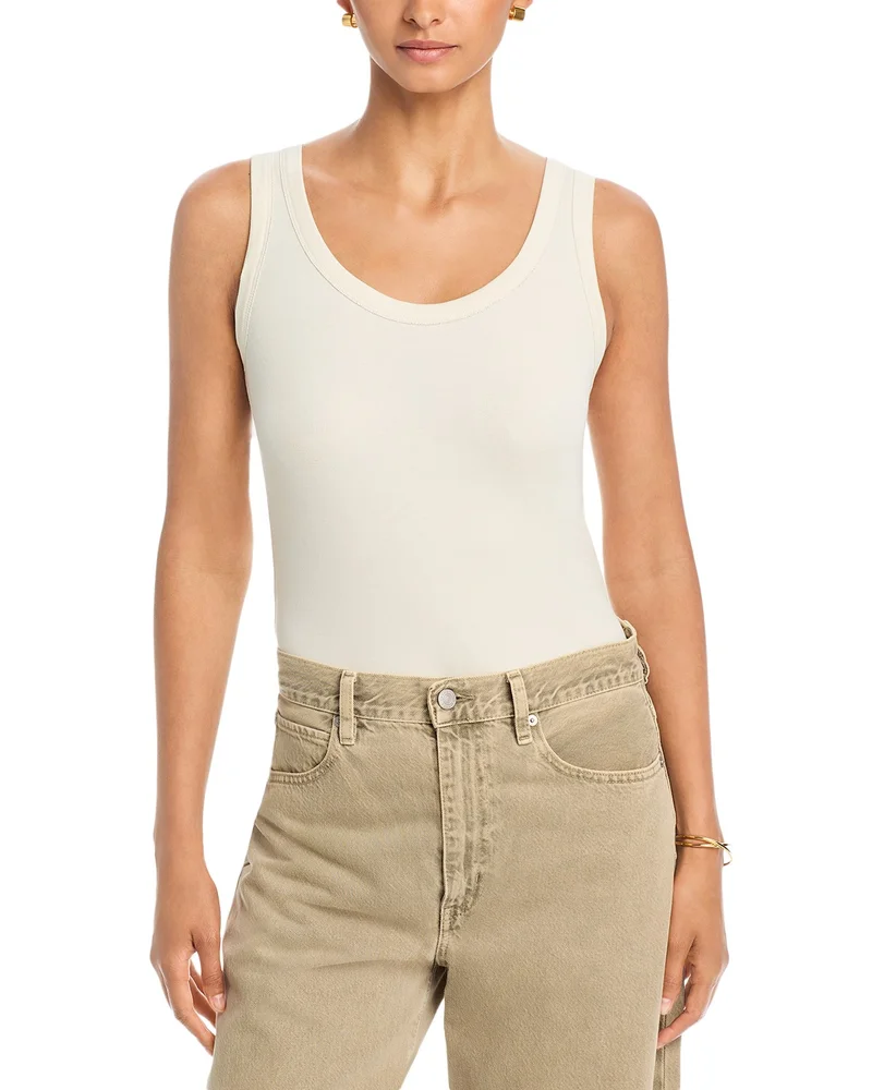 Cotton Stretch Scoop Neck Tank Top