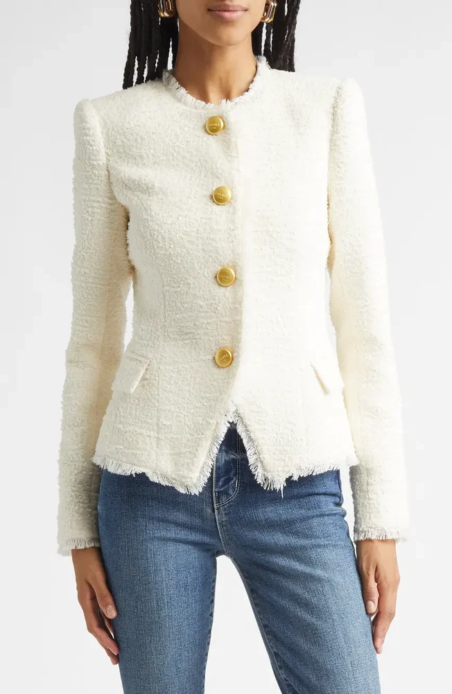 Nerina Fringe Bouclé Jacket