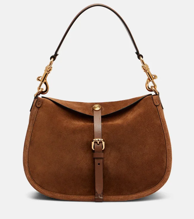 Small suede tote bag