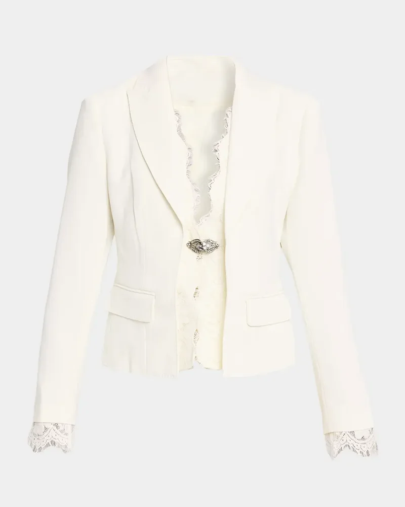 Adela Lace-Trim Blazer