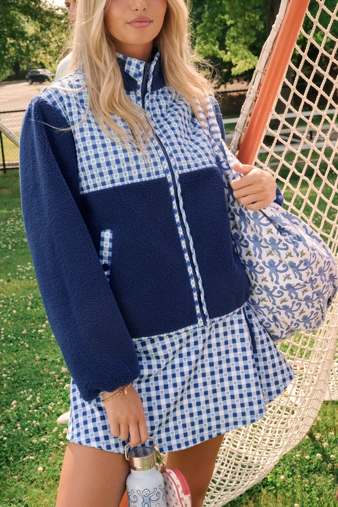 Gingham Hearts Marina Fleece Jacket