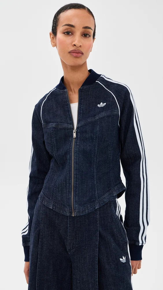 Superstar Denim Corset Track Top