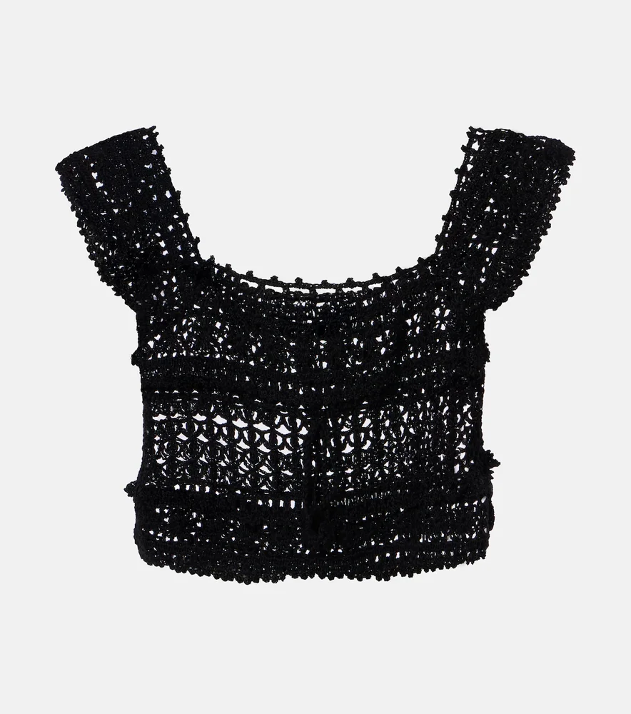 Cotton crochet crop top