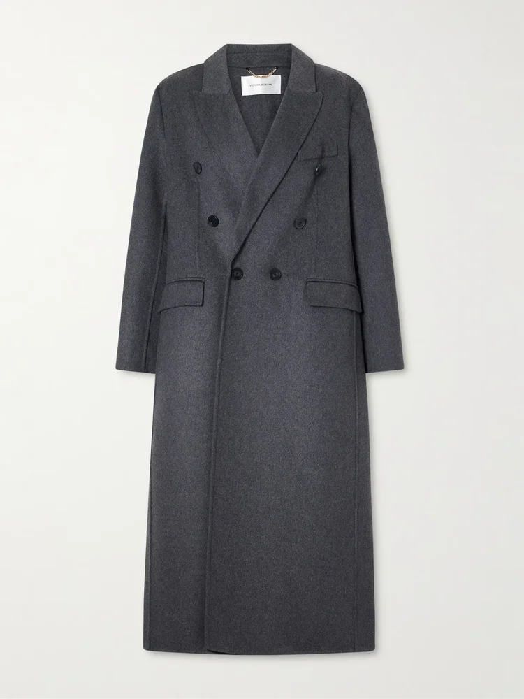 Wool-Blend Double-Breasted Pea Coat