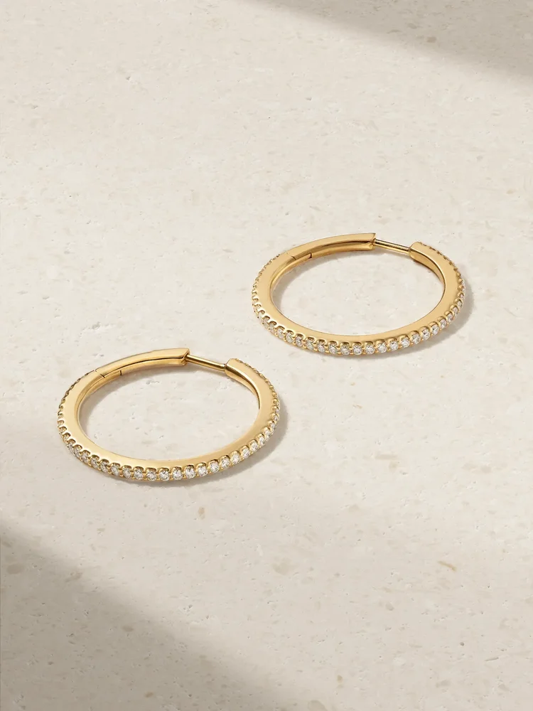 Love Band Creol 18-karat gold diamond hoop earrings