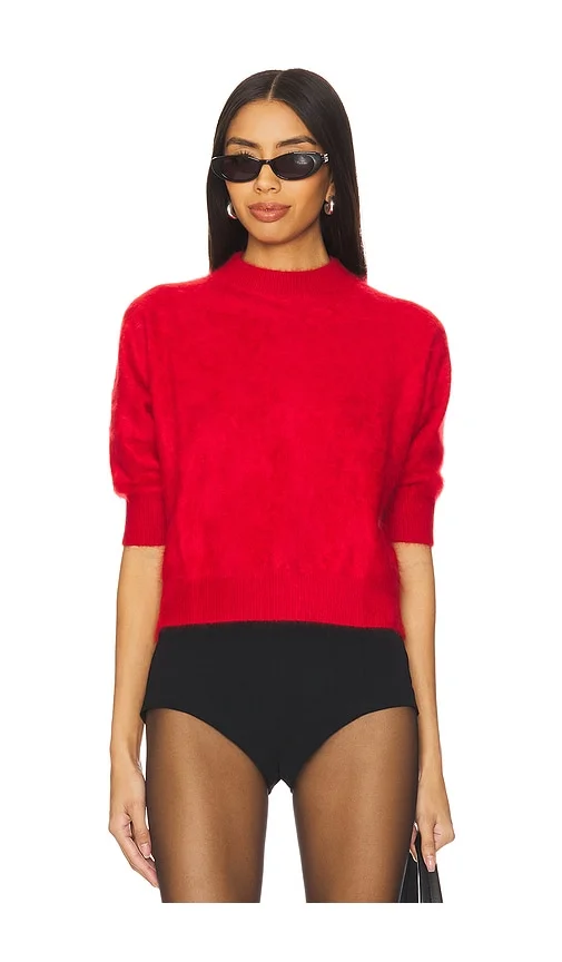 Brushed Elbow Sleeve Boxy Crew Autumn Cashmere