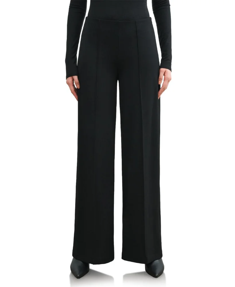 Gina Wide-Leg Mid-Rise Trousers