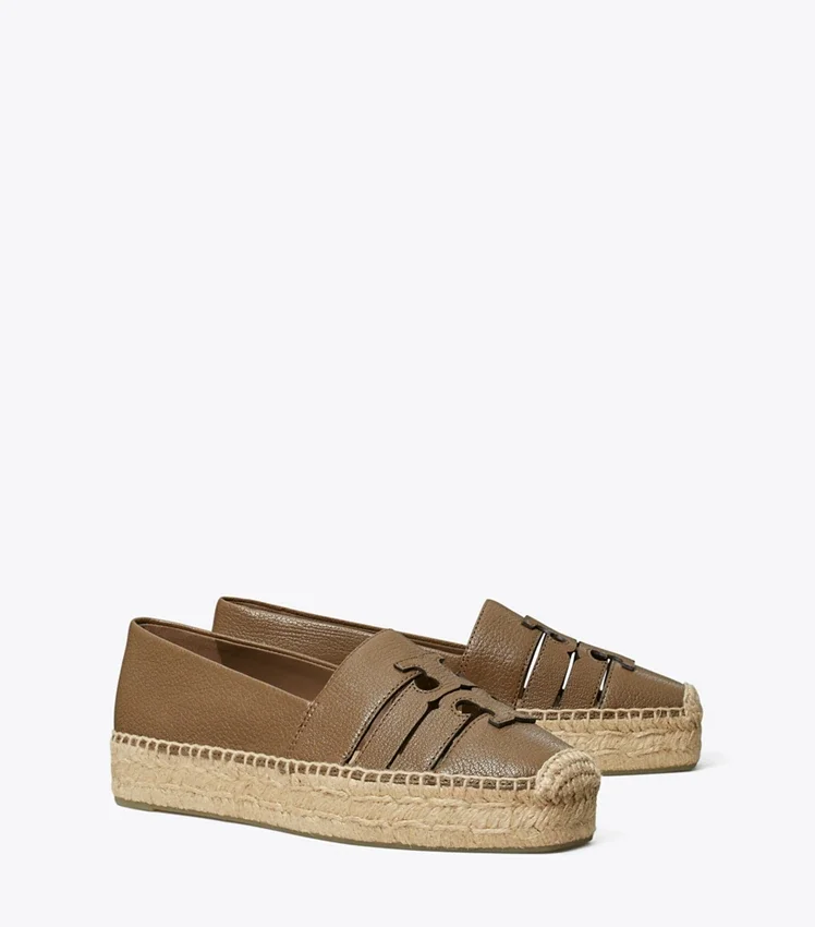 Ines Platform Espadrille (Wild Mushroom)