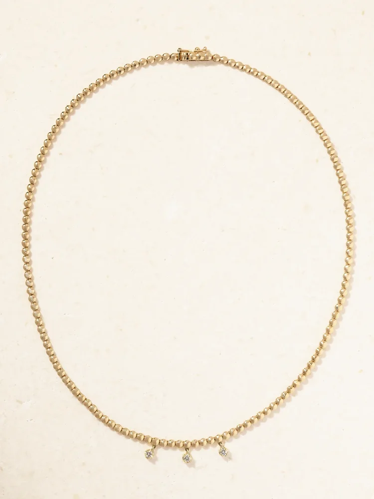 18-karat gold diamond necklace