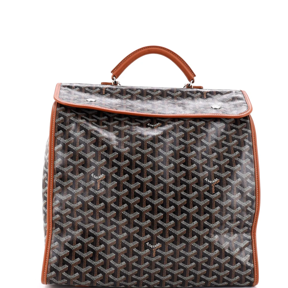 Pre-Owned Saint Leger Briefcase Backpack Black Tan