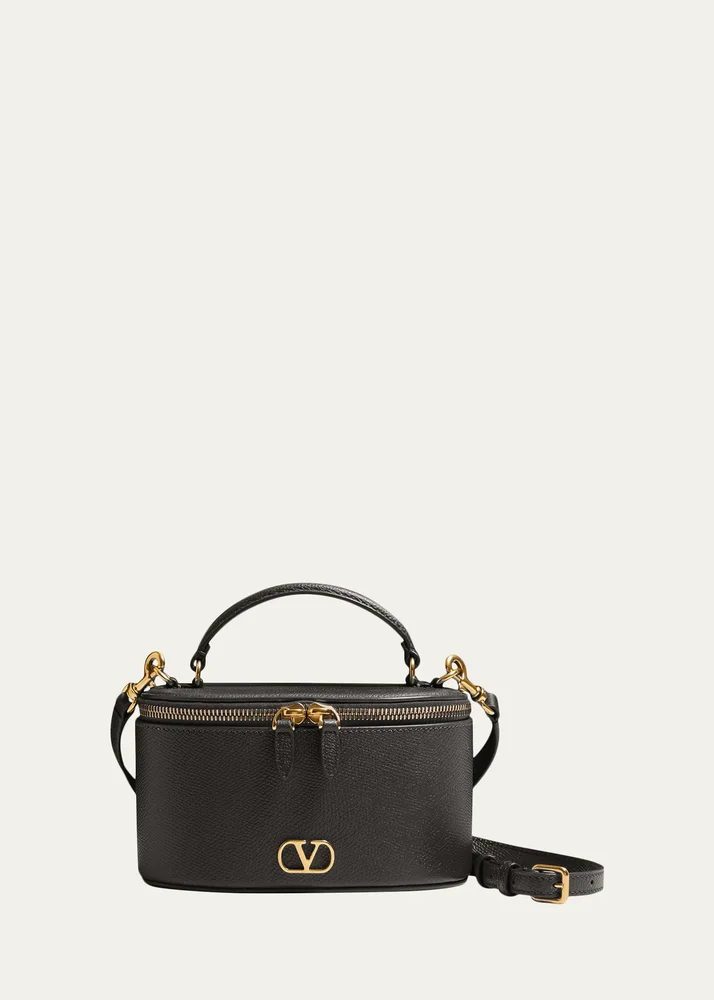 Mini Grain Leather Vanity Bag