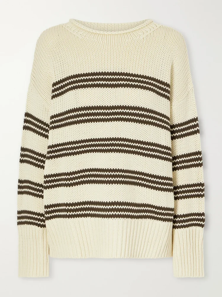 Marina striped cotton sweater