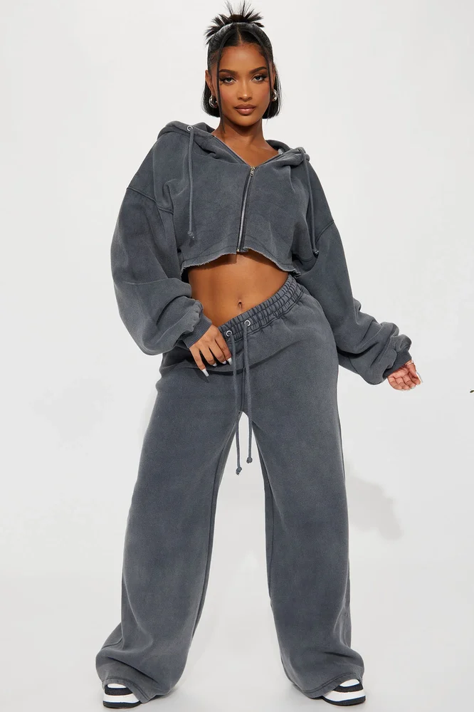 Fashion Nova On The Go Fleece Pant Set