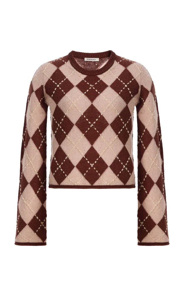 Johanna Argyle Wool Sweater