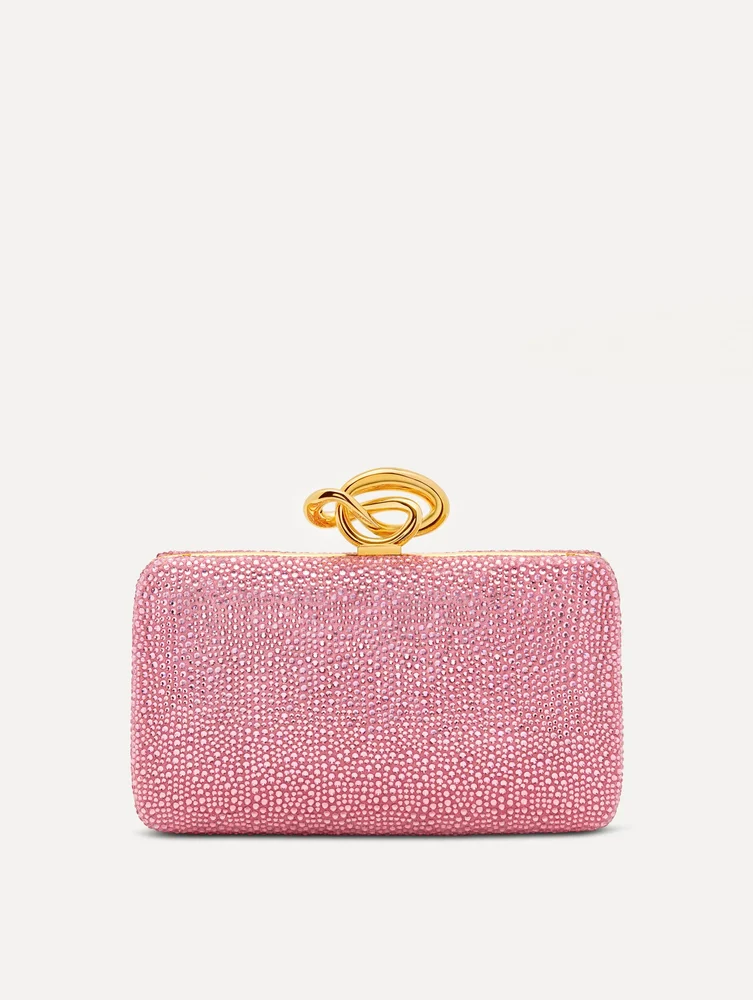 Crystal Pavé Knot Minaudière