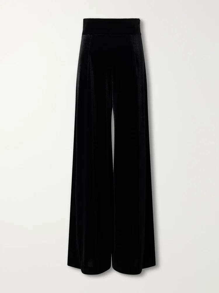 Egnazia high-waist wide-leg satin pants
