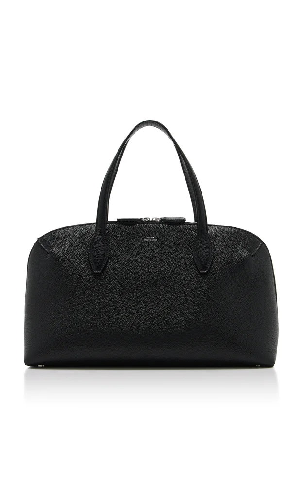 Medium Grained Leather Lounge Zip Tote