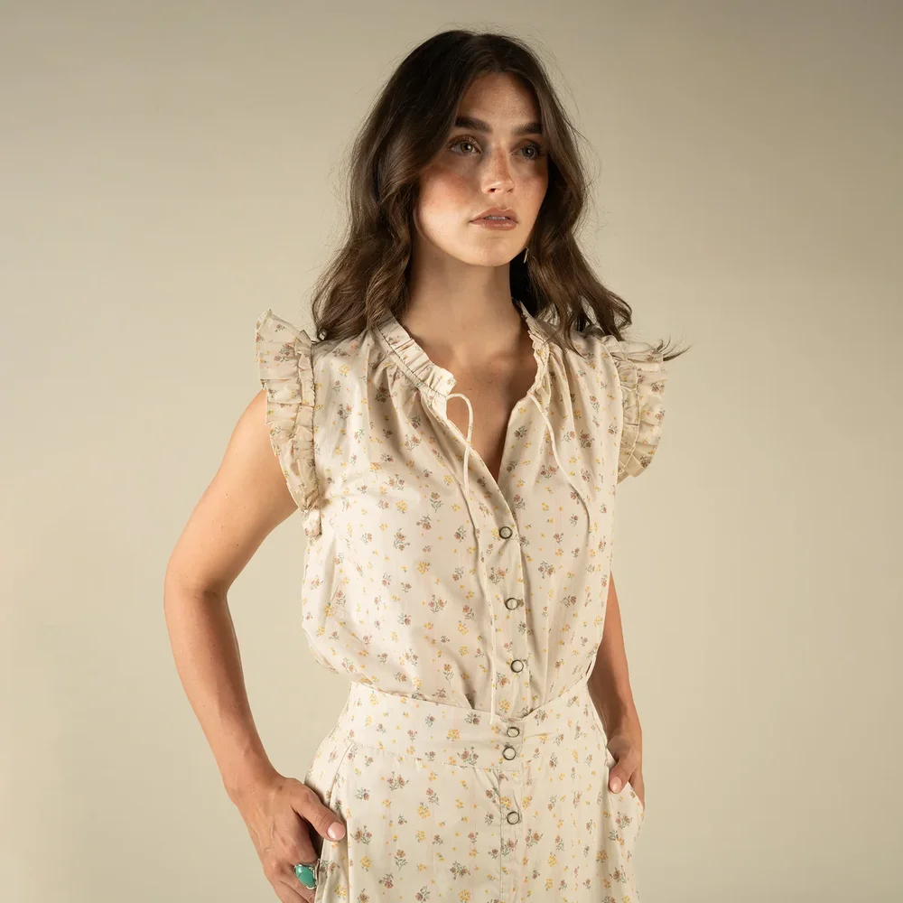The Paloma Blouse - Dustbloom - Cream