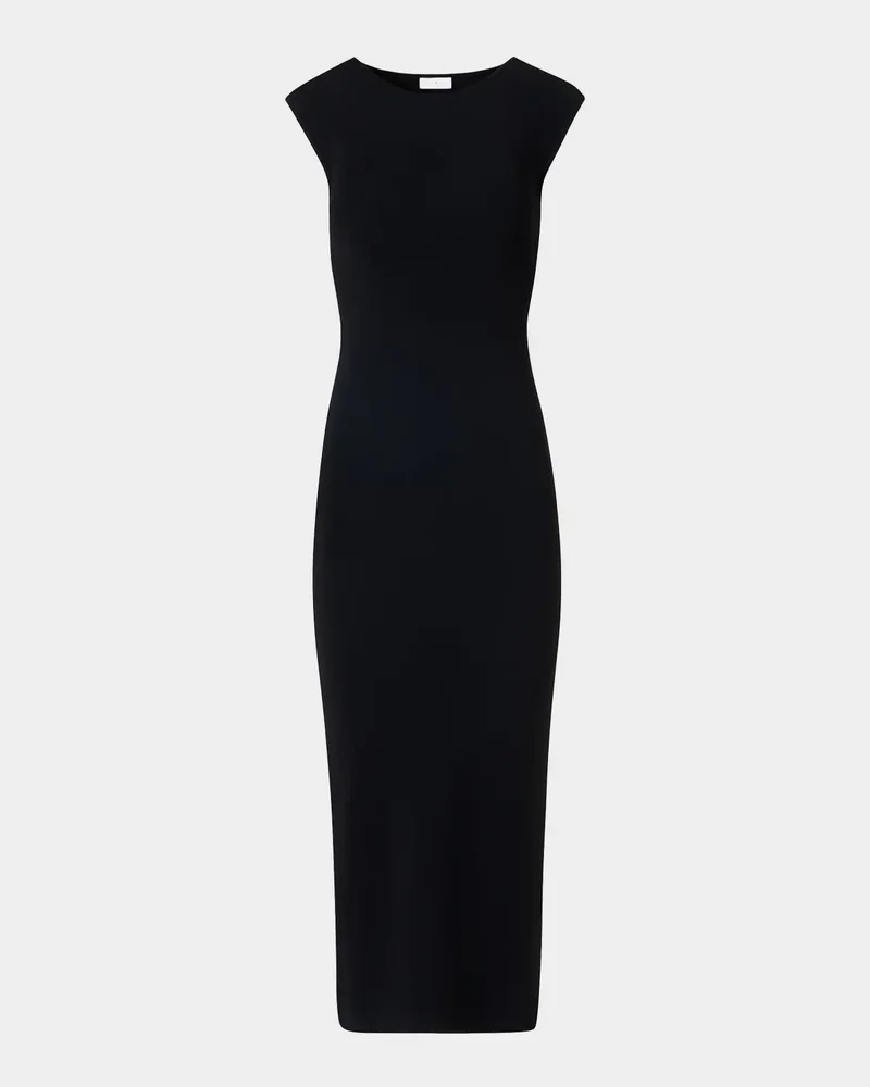 Sleeveless Viscose Jersey Back-Cutout Midi Dress