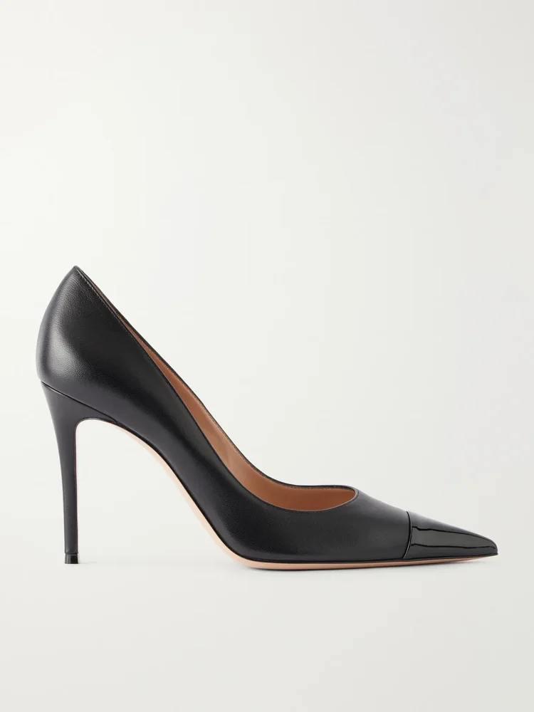 95 patent-trimmed leather pumps