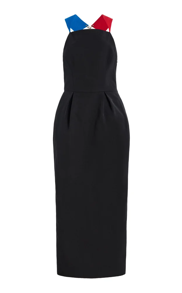 Simon Says Cotton-Grosgrain Maxi Dress
