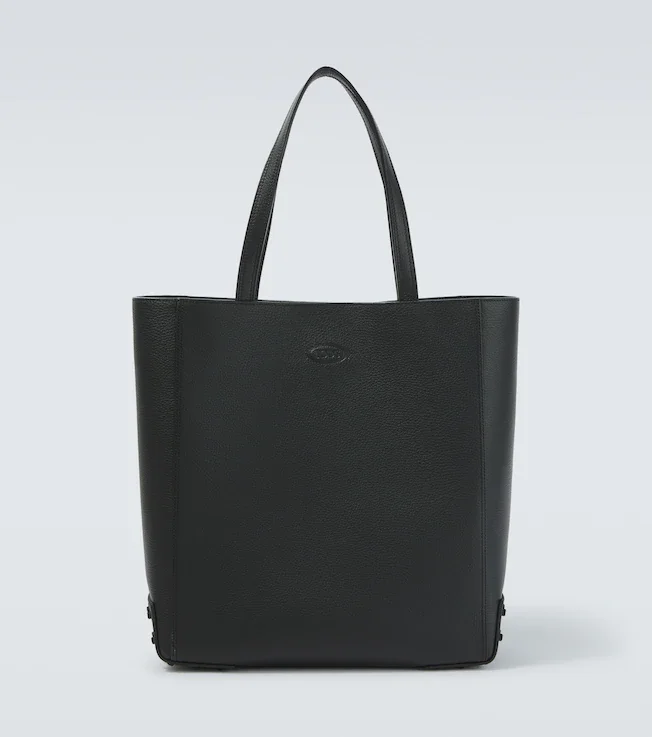 Medium leather tote bag
