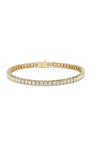 14K Yellow Gold Diamond Tennis Bracelet