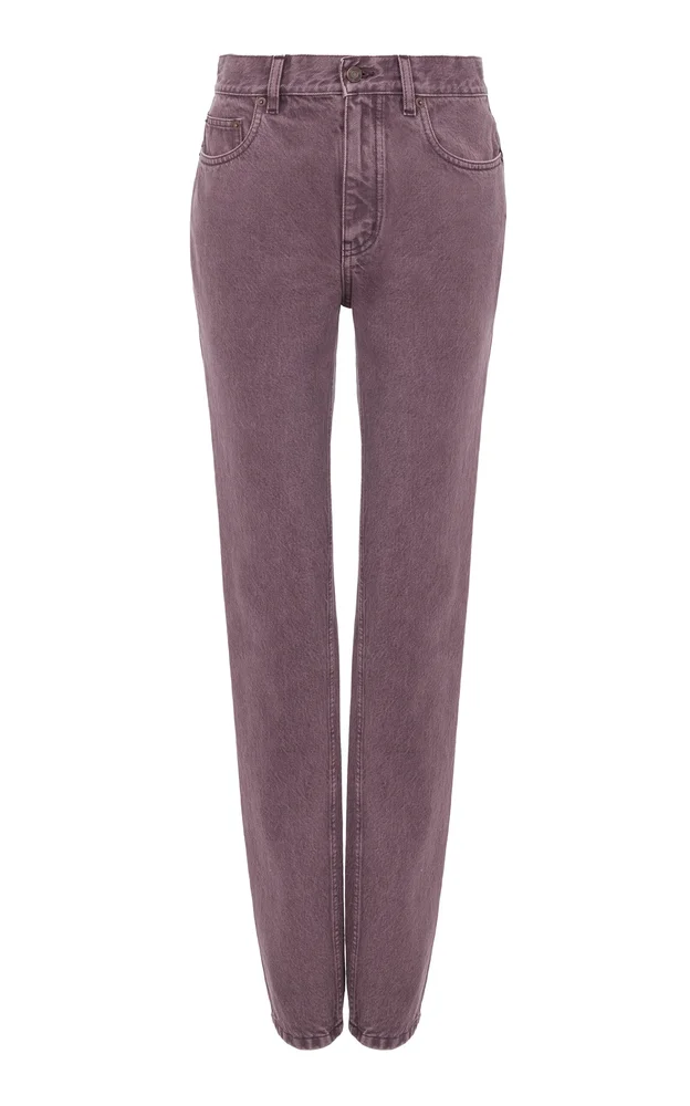 Mid-Rise Straight-Leg Jeans