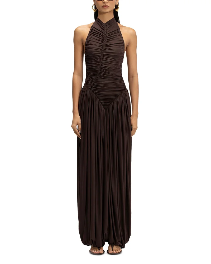 Ruched Halter Neck Jumpsuit