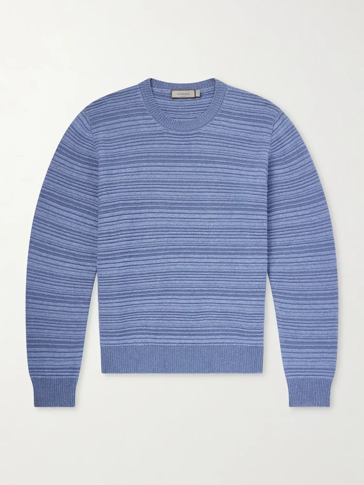 Striped Wool and Cashmere-Blend Sweater