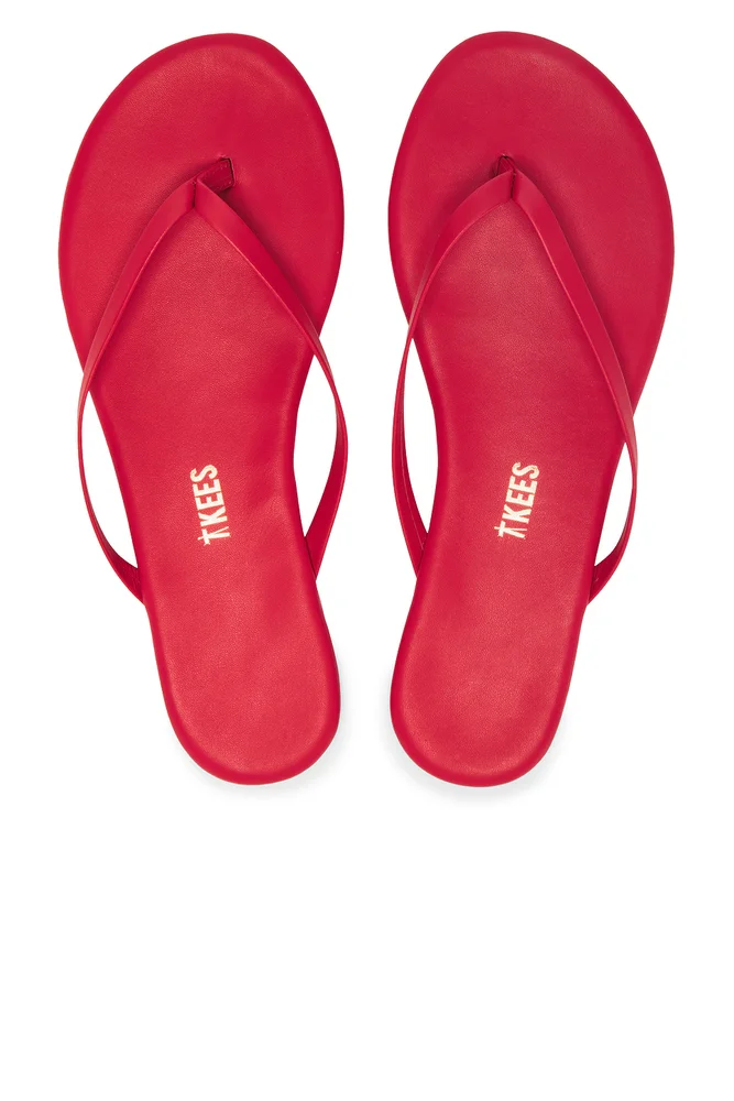 Solids Flip Flop in Red