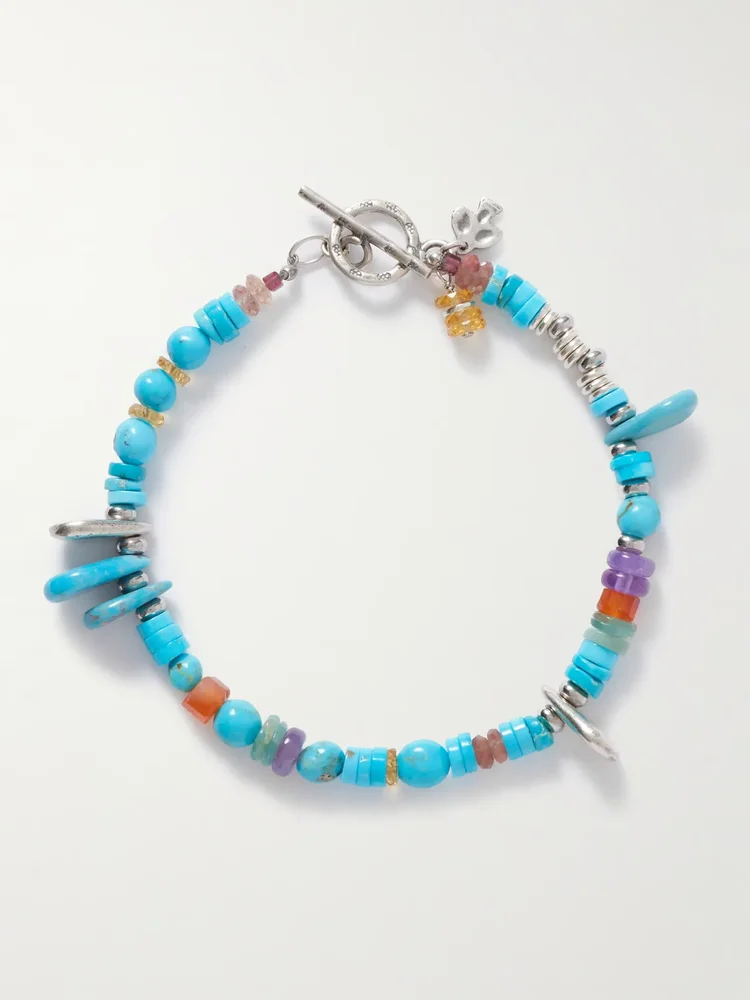 Playa Sterling Silver Multi-Stone Beaded Bracelet
