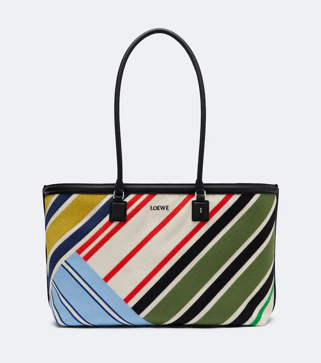Verano Large embroidered canvas tote bag
