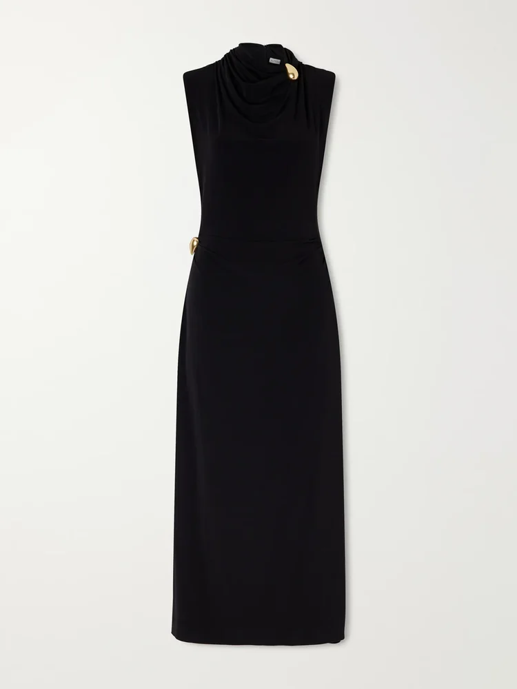 Betsy embellished stretch-jersey midi dress