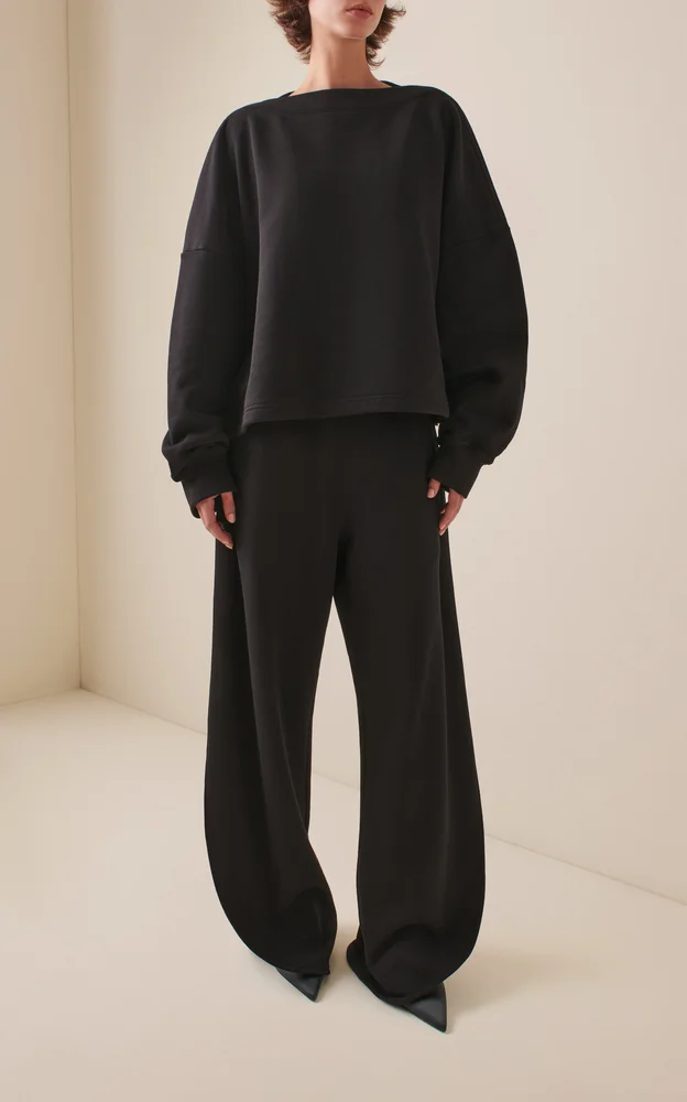Cotton Barrel-Leg Jogger Sweatpants